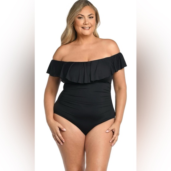 NWT La Blanca Womens Island Goddess One Piece Swimsuit Size 12 - Picture 2 of 7